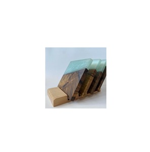 High Quality Epoxy Resin Wood <b>Coasters</b> <b>Set</b> With Cute Effect Decorative Square Round Epoxy Wood Resin <b>Coaster</b> <b>Sets</b> Table Decor - Product Image 4