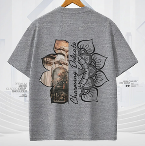 T-shirt personnalisé imprimé, respirant, séchage rapide, été, vente en gros, fabrication OEM, haute qualité, 100% coton, épaules tombantes, coupe oversize, 240 GSM - Product Image 1