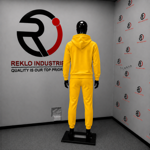 Conjunto Deportivo para Hombre, Sudadera con Capucha y Pantalones Jogger con Estampado Gráfico Amarillo, Ropa Deportiva Casual al por Mayor - Product Image 4