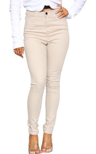 Jeans de Pierna Recta para Mujer, Cintura Alta, Ajustados, Casuales, Transpirables, 100% Algodón, Alta Calidad, Venta al Por Mayor, OEM - Product Image 5