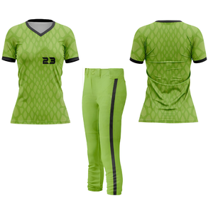 Ensemble de maillots de softball sublimés pour femmes fabriqués à Sialkot, col en V, manches courtes, maillots de softball classiques sublimés personnalisés pour la ligue - Product Image 4