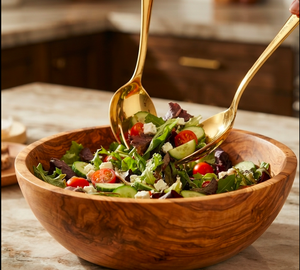 Minimal Matte Gold Salad <b>Servers</b> Duo Stainless Steel Tarnish Resistant Slim Handles For Household Restaurants Hotel And Resort - Product Image 6
