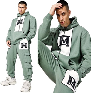 Premium barato proveedor a granel de Hombre Sudaderas con capucha traje de pista con bolsillo canguro 2 pieza suéter trajes de Sudadera con capucha para los hombres - Product Image 2