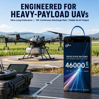 Batterie LiPo prismatique professionnelle XINGTO 18S46Ah pour drone de relevé industriel, UAV, cyclomoteur électrique et scooter – Ensemble d'alimentation