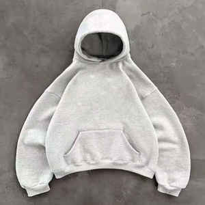 Ensemble de survêtement en molleton français pour homme, sweat-shirt et pantalon, couleur unie, respirant, pull chaud, tenue d'hiver - Product Image 4