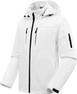 Wholesale Men's Blank Soft Shell Quilted <b>Jacket</b> Waterproof Breathable Stand Collar <b>Winter</b> Outdoor <b>Running</b> Front Logo - Product Image 1