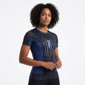 T-shirts de sport pour hommes de haute qualité, printemps 2021, fitness, séchage rapide, coupe régulière, compression, 100% coton - Product Image 4