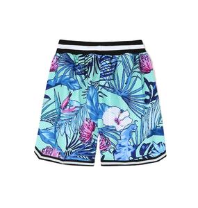 Custom Casual Floral All Over Print Sublimation Wholesale Double <b>Layered</b> Polyester Mesh Basketball Shorts for Men - Product Image 4