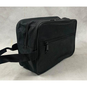 Black Cosmetic Bag Custom Logo Zipper <b>Makeup</b> <b>Case</b> Lightweight Travel Toiletry Pouch for Daily Use - Product Image 2