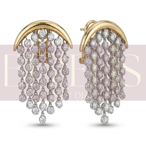 Broche de Diamantes de Oro de 18K para Mujer, Corte Brillante Redondo, Joyería de Lujo para Boda - Product Image 3