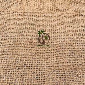 COCONUT FIBER DURABLE SUNSHADE SAIL-4 METAL HOOKS-2 CROSS-REINFORCED ROPE-MODERN STYLE for GARDEN & OUTDOOR - Product Image 3
