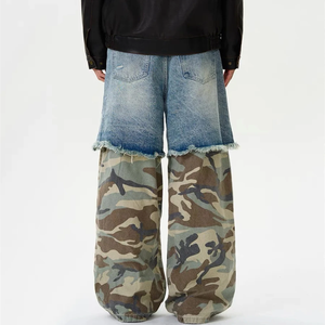 Pantalones Cargo Ligeros de Algodón 100% Ecológico para Hombre, de Color Sólido, Pierna Ancha, Cintura Elástica, Cierre de Cremallera, Multibolsillos, Casuales de Verano - Product Image 3