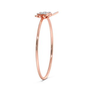 Interlocking Multi-Loop Cluster Diamond Link <b>Bangle</b> <b>Bracelet</b> - Product Image 3