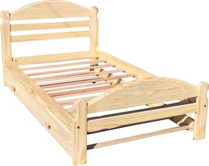 Cama individual de pino macizo, marco de cama individual nido, listones de madera dura de aspecto tradicional sin terminar para niños y niñas, dormitorio, camas de madera - Product Image 1