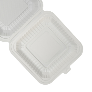 Disposable Plastic Clamshell Food <b>Container</b> with Lid for <b>Takeaway</b> Meals MFPP <b>Container</b>,Center Slide, 7.8" x 7.8", 150 - Product Image 4