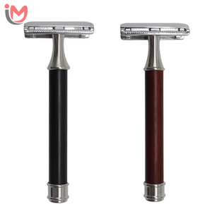 Custom Wood Handle Men's Safety <b>Razor</b> with <b>Single</b> <b>Blade</b> for Underarm Shaving OEM - Product Image 1