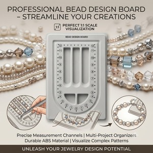 HC0019 Triangle Plastic Bead Tray |Bead Design Board Rectangle Plastic Measuring <b>Tool</b> For Bracelet Making Jewelry Supplies Kit - Product Image 5