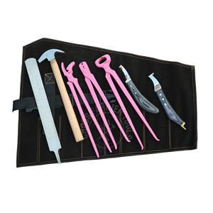 Kit de herramientas de herrador al por mayor con alicates de recorte recubiertos de rosa, cortador, clavillero, extractor de clavos, lima de acabado, lima de bucle y cuchillo para pezuñas - Product Image 1