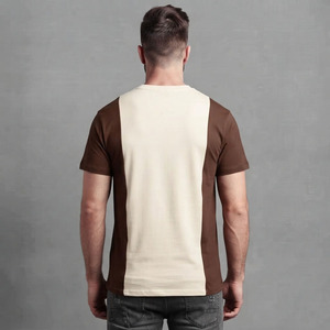 T-shirt décontracté surdimensionné pour homme, 100 % coton, motif uni, style streetwear, coupe ample, col rond, manches courtes, bicolore - Product Image 6