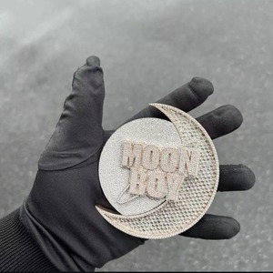 Buy Iced Out Moissanite <b>Letter</b> Pendant Custom 925 Sterling Silver Hip Hop Jewelry for Men's Luxury Party Occasion in India - Product Image 1