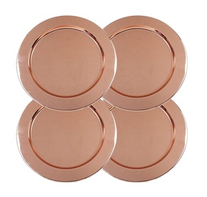 Assiette de service en métal poli écologique, finition argentée, diamètre 7 pouces, design élégant et luxueux de style américain à prix abordable - Product Image 2