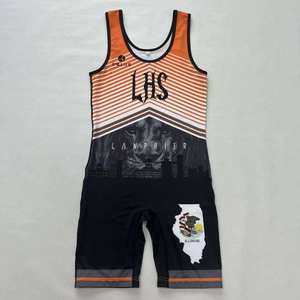 Top quality Sublimation men wrestling clothing wrestling singlet team weightlifting suit wrestling singlet for men Team - Product Image 5