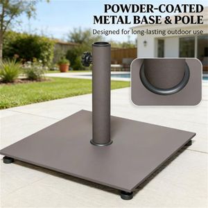 Supporto per Ombrellone da Terrazzo Marrone per Ombrelloni da Giardino - Product Image 3