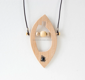 Nuevo collar de joyería India Vintage, Gargantilla de resina de madera gruesa hecha a mano con diseño Artificial largo inspirado en hadas bohemias - Product Image 5