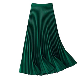 Falda Larga Casual Transpirable con Cintura Imperio para Mujer, Falda Maxi de Verano con Cinturón y Pliegues - Product Image 2