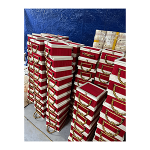 Square bamboo <b>basket</b> created using bamboo strips with handle for storing cakes fruits and decorative kitchen <b>display</b> Vietnam - Product Image 6