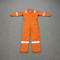 Combinaison orange ignifuge en polyester personnalisée, bande réfléchissante, haute visibilité, classe 2 ANSI, LED clignotante, imperméable, protection d'urgence
