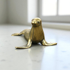 Figura de Latón Hecha a Mano, Escultura de Animal Marino, Decoración Náutica Costera, Estatua de Vida Silvestre de Lujo para Mesa, Decoración del Hogar - Product Image 2