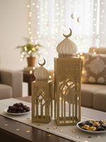 Lanternes de table artisanales écologiques à LED pour le Ramadan Kareem et l'Eid Mubarak