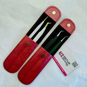 แหนบต่อขนตา สแตนเลส 45/Boot/Straight/90 สีเขียว/ขาว ปลายเหล็กเรียบเคลือบทอง ขนาด 10 มม. แบบเรียว ยาว สำหรับต่อขนตาแบบวอลลุ่ม - Product Image 5