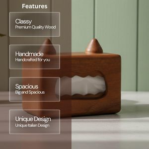 Boîte à mouchoirs artisanale en bois de qualité supérieure, support de rangement pour mouchoirs, décoration artisanale en bois, accessoire rustique pour la maison, boîte à mouchoirs en papier - Product Image 4
