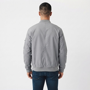 Chaqueta Bomber Ligera para Hombre, Estilo Urbano, Puños Acanalados, Cierre Frontal con Cremallera, Chaquetas Bomber para Hombre - Product Image 2