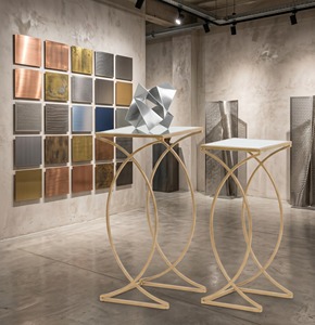 Premium Brass End <b>Table</b> Set Chic Curved Steel Frame Wood Top <b>Sofa</b> Side Stand Elegant Nordic Living Room Plant Display - Product Image 4