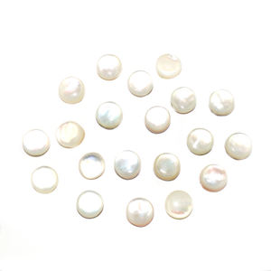 Pierre précieuse naturelle en nacre, cabochon rond de 5 mm, pierre en vrac pour la fabrication de bijoux, vente en gros en vrac - Product Image 1