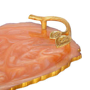 Juego de posavasos de bandeja de servicio de resina chapada a mano, chapado en madera de alta calidad, personalizado, para el hogar, restaurante, comida india, ocasiones - Product Image 5