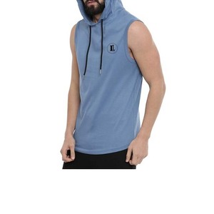 Gilet à capuche sans manches pour homme et garçon, sweat-shirt de sport imprimé avec logo, gilet de fitness, sweats à capuche pour hommes - Product Image 3