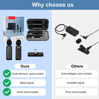 Microphone cravate sans fil portable USB Type C à condensateur, en forme de 8, pour enregistrement, smartphone, iPhone, iPad, jeux