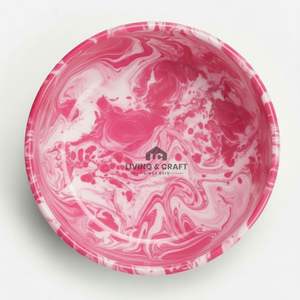 Moderna Tazón de Resina Rosa para Frutas y Bocadillos, Tazón Decorativo para Servir en la Mesa, para el Comedor y el Interior del Hogar - Product Image 2