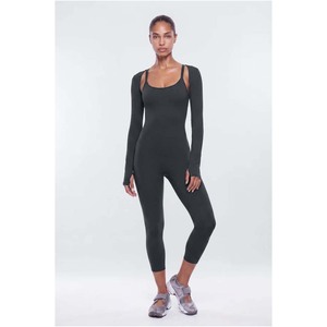Ensemble de yoga bleu sans couture pour femme, soutien-gorge de sport dos nageur et short taille haute, tenue de sport 2 pièces - Product Image 4