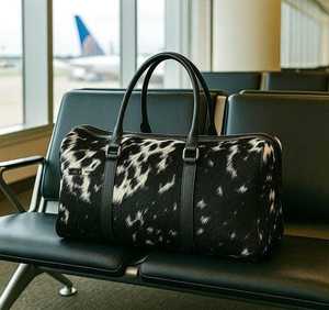 กระเป๋าเดินทางหนังแท้คุณภาพพรีเมียม หนังวัว  แบบถือหรือสะพาย  สำหรับเดินทางช่วงสุดสัปดาห์  กระเป๋าเดินทางขึ้นเครื่อง  ขายส่งจำนวนมาก รุ่น LHTB-0075 - Product Image 4