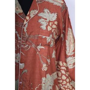 Robe midi pour femme, imprimé floral écologique, manches coréennes, imprimé numérique, col en V, 100% coton, moulante, soirée, formelle, décontractée - Product Image 3