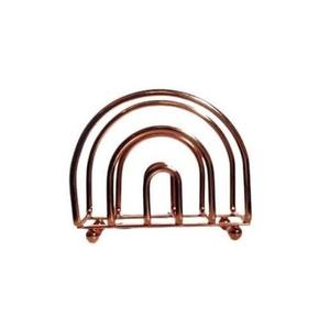 Porte-boîte à mouchoirs moderne, base grise, cadre en métal doré, organisateur - Product Image 2