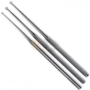 เครื่องมือผ่าตัดหูคุณภาพสูง JACKBILLY ทำจากเหล็กกล้าไร้สนิมชนิดใช้มือ  ชุดอุปกรณ์ผ่าตัดหูแบบปลายทู่  พร้อมที่เกี่ยวหูแบบวงกลม - Product Image 4