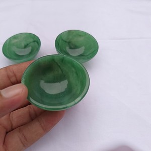 Cuenco Pequeño de Jade Verde Natural, Cuenco de Cristal Pulido para Meditación, Reiki, Decoración Espiritual del Hogar, Regalo, Venta al por Mayor - Product Image 1