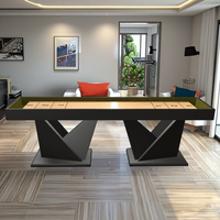Tables de shuffleboard professionnelles en bois massif et tissu velours, écologiques, populaires et de haute qualité, pour l'intérieur et la famille, 9FT, 12FT, 14FT