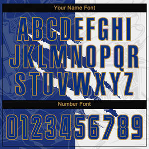 Maillot de football personnalisé bleu roi et blanc, motif griffe fendue, uniforme de football personnalisé, tenue d'entraînement, kit de sport d'équipe - Product Image 5